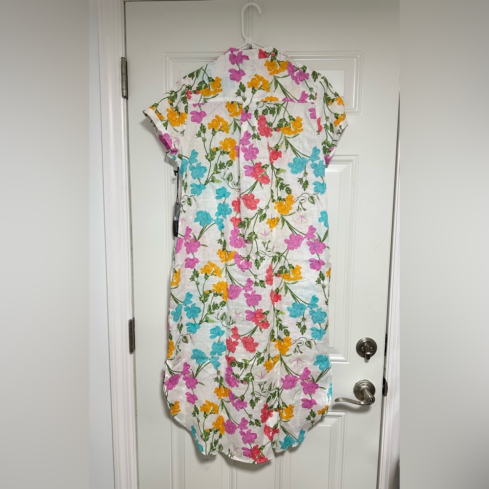 100% Linen Midi Shirtdress - Picture 3 of 3